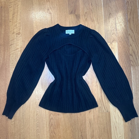 DESIGN History Pure Cashmere Keyhole Sweater - Picture 3 of 6